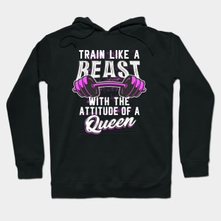 Gym Fitness Beast Queen Women Gifts Hoodie